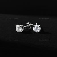 The Zenith Sparkle: Round Diamond Stud Earrings