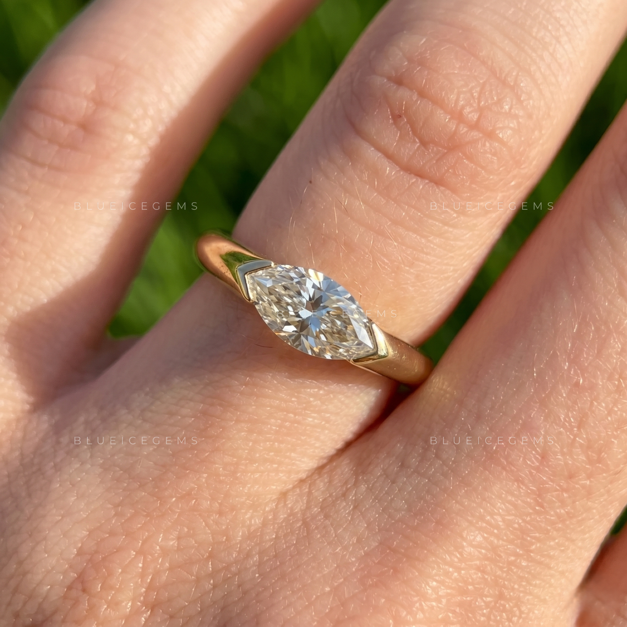Alora Marquise Cut Classic Silhouette Solitaire Engagement Ring