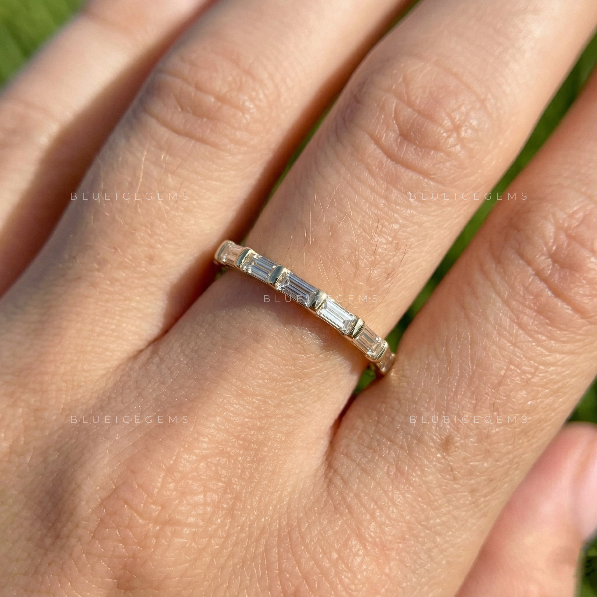 Minimalist Brilliance Baguette Cut Diamond Eternity Band