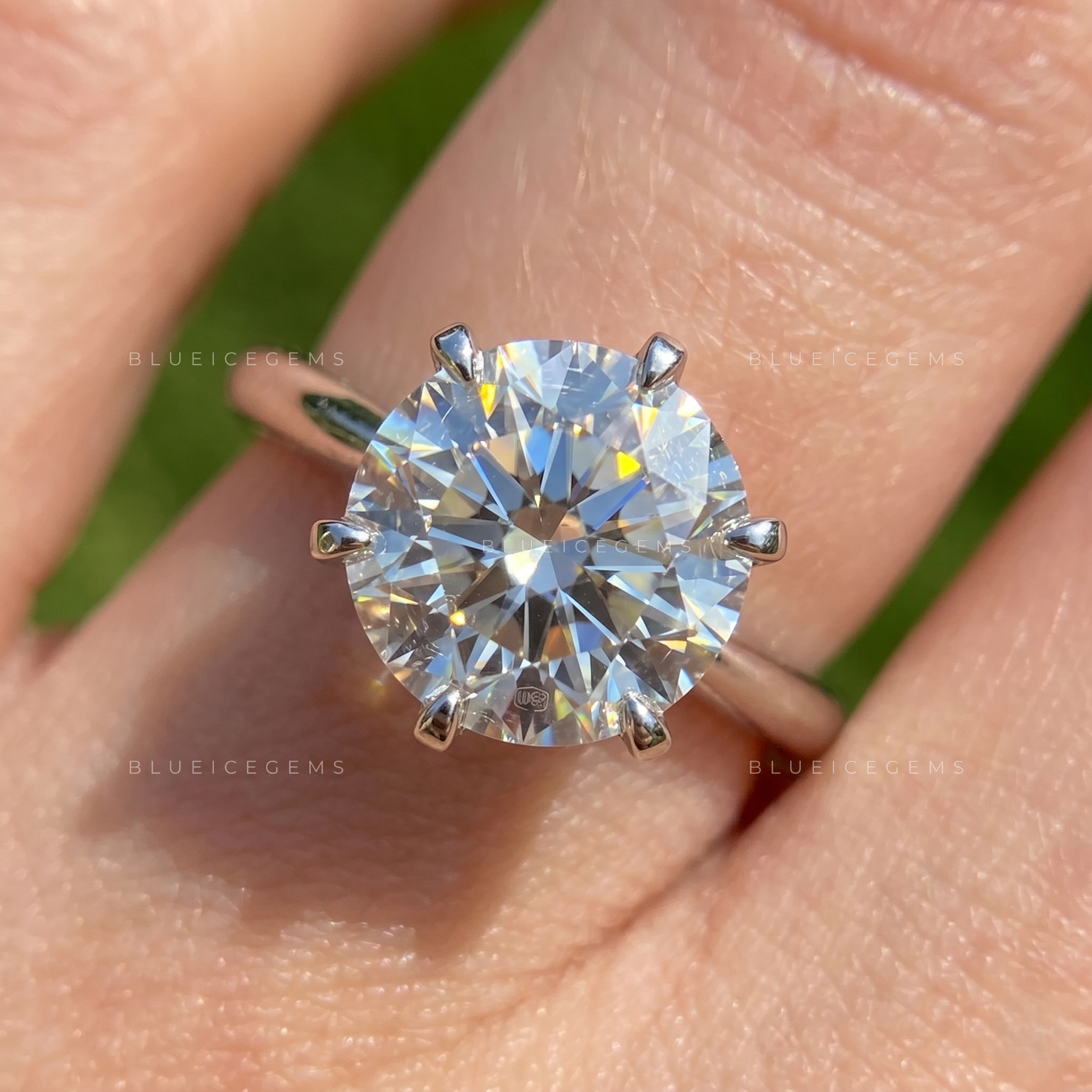 Enchanted Sparkle Round Brilliant Cut Six Prong Solitaire Engagement Ring