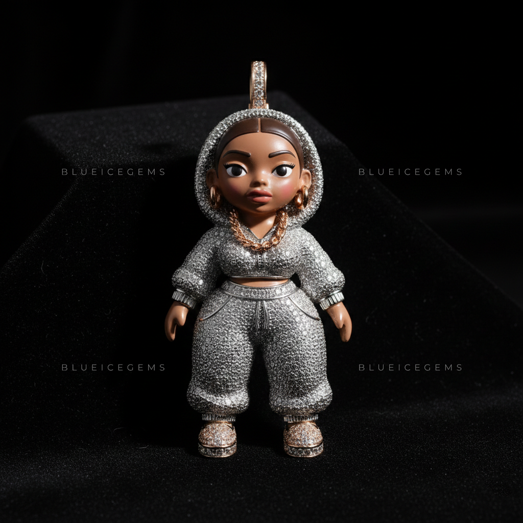 The "Urban Heiress" Figurine: 3D Animated Sculpt & Diamond-Velvet Sovereign