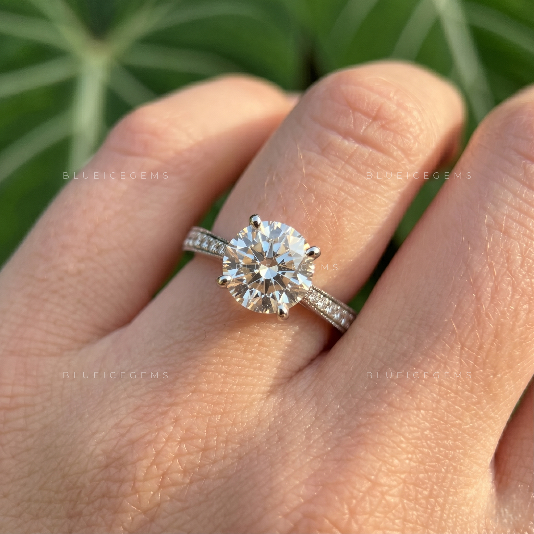 Starlight Majesty High Set Round Cut Solitaire Engagement Ring