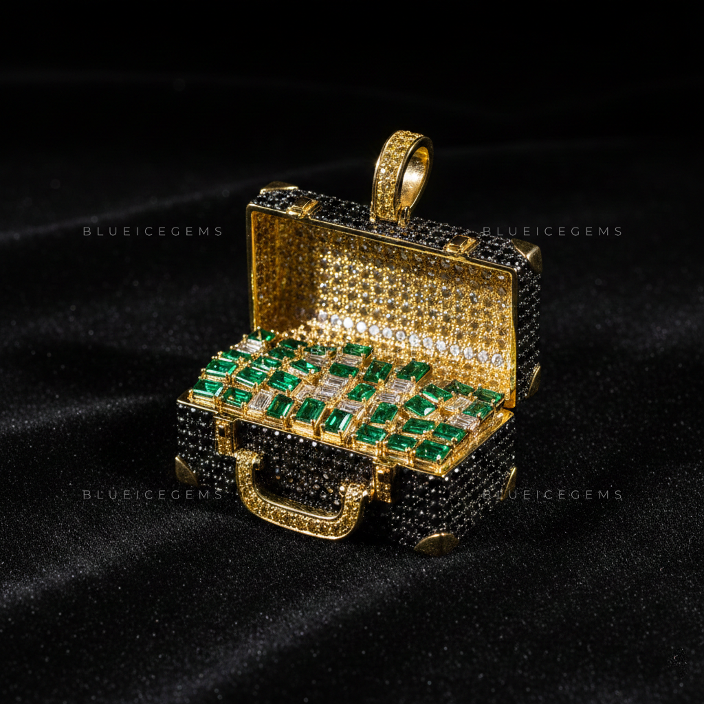 The "Wealth Case" Vault: Onyx Briefcase & Emerald-Cash Sovereign
