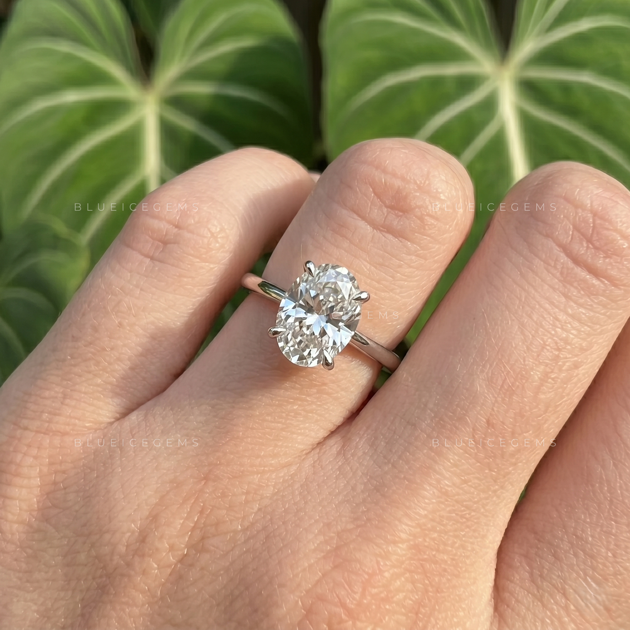 Luminous Splendor Certified Oval Cut Solitaire Engagement Ring