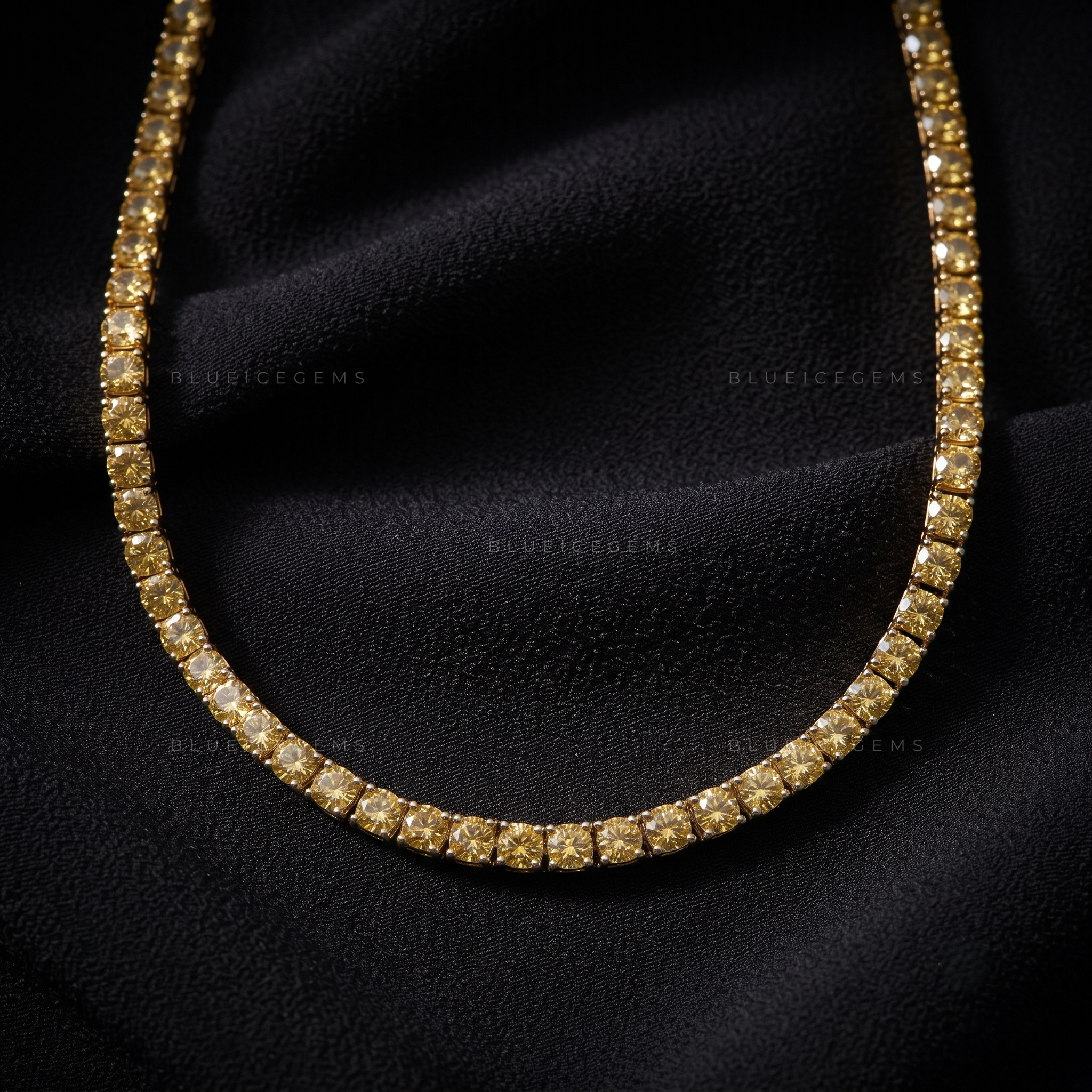 Golden Radiance Tennis Chain