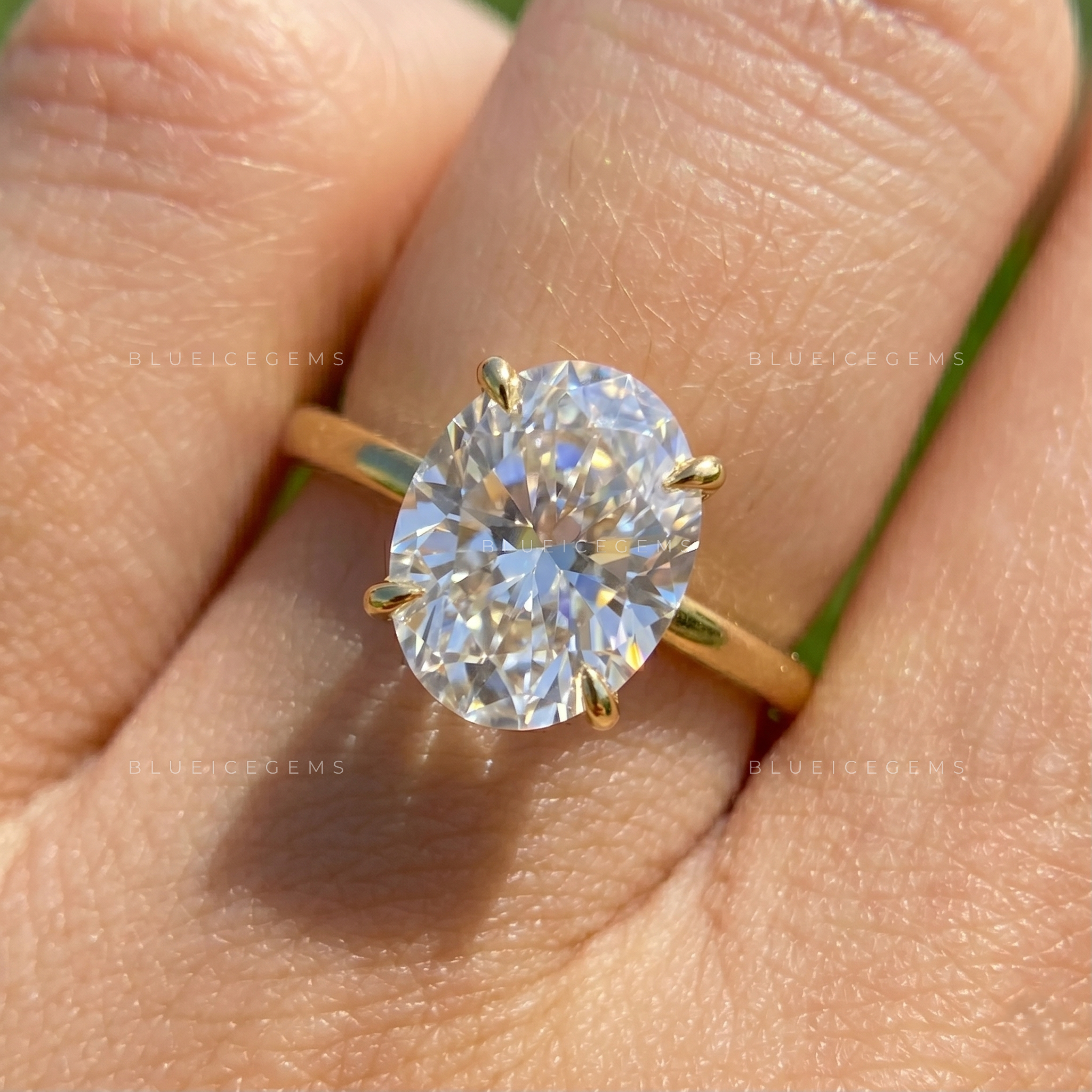Ethereal Majesty Oval Cut Eco-Conscious Solitaire Engagement Ring