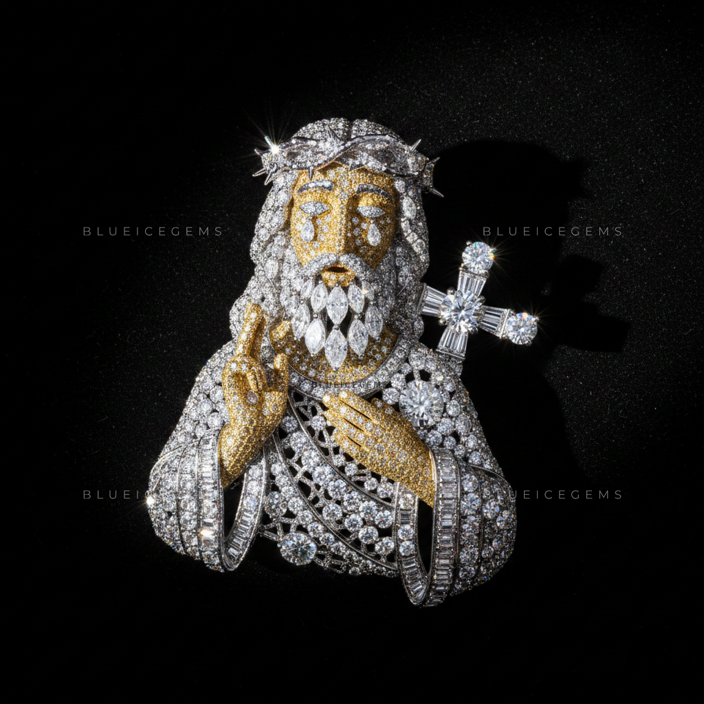 The Divine Protector: Bespoke Jesus Piece Statement Brooch