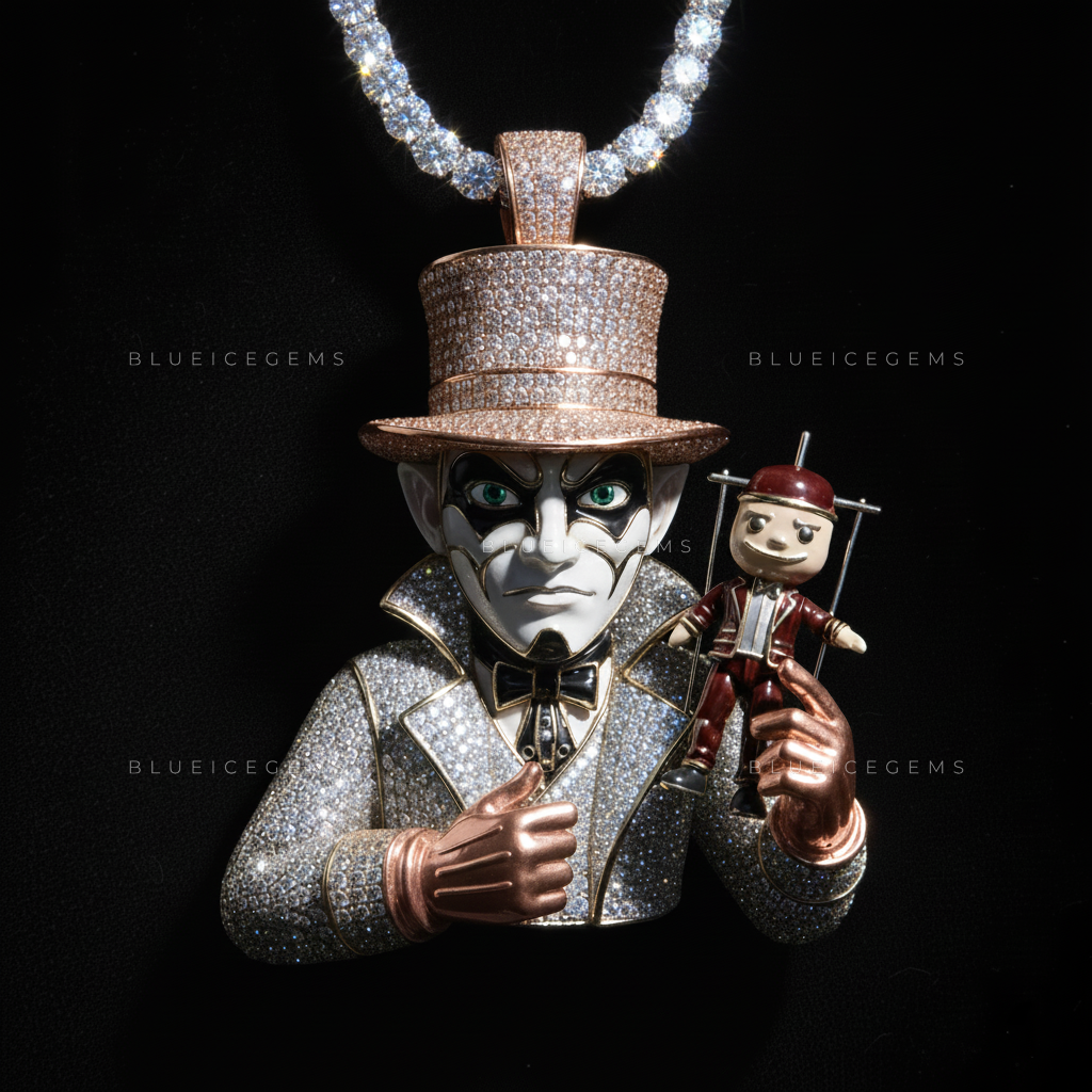 The Marionette Master: Rose Gold Top-Hat & Diamond-Inlay Puppeteer Sovereign