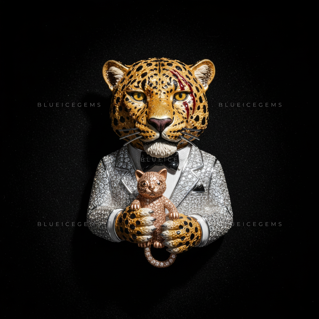 The Gilded Heir: Diamond Tuxedo & Battle-Scarred Leopard Sovereign