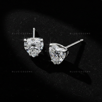 The Amour Radiance: Heart Diamond Stud Earrings