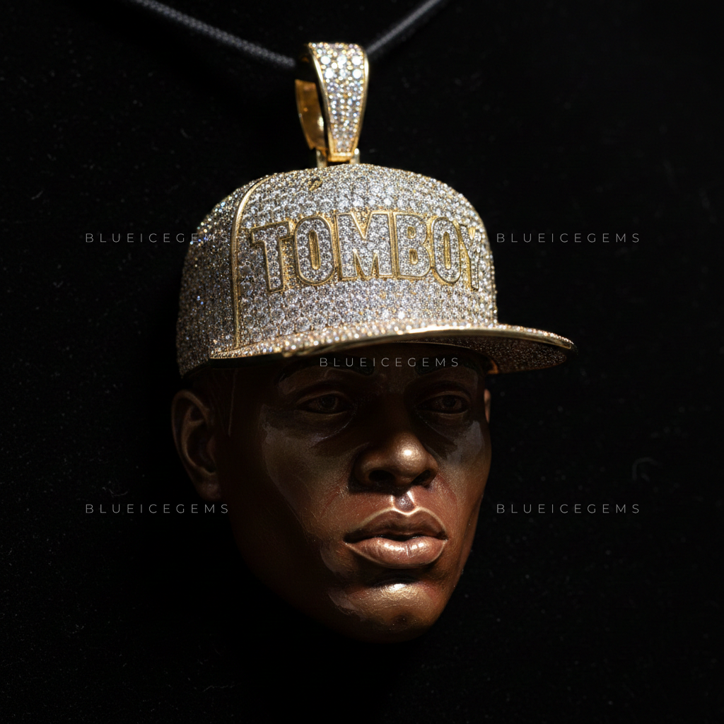 The "TOMBOY" Identity: 3D Portrait & Diamond-Drenched Snapback Sovereign