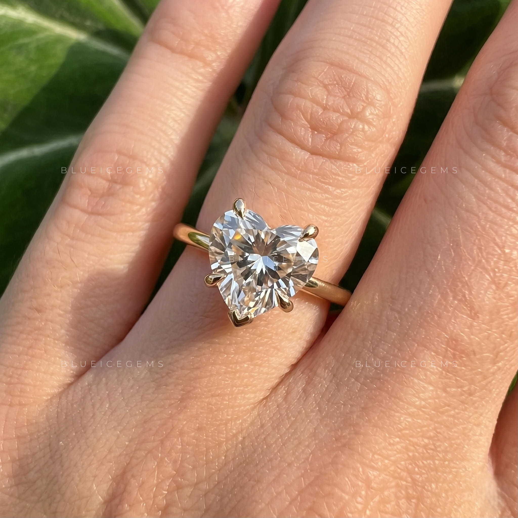 Pure Devotion Heart Cut Solitaire Engagement Ring