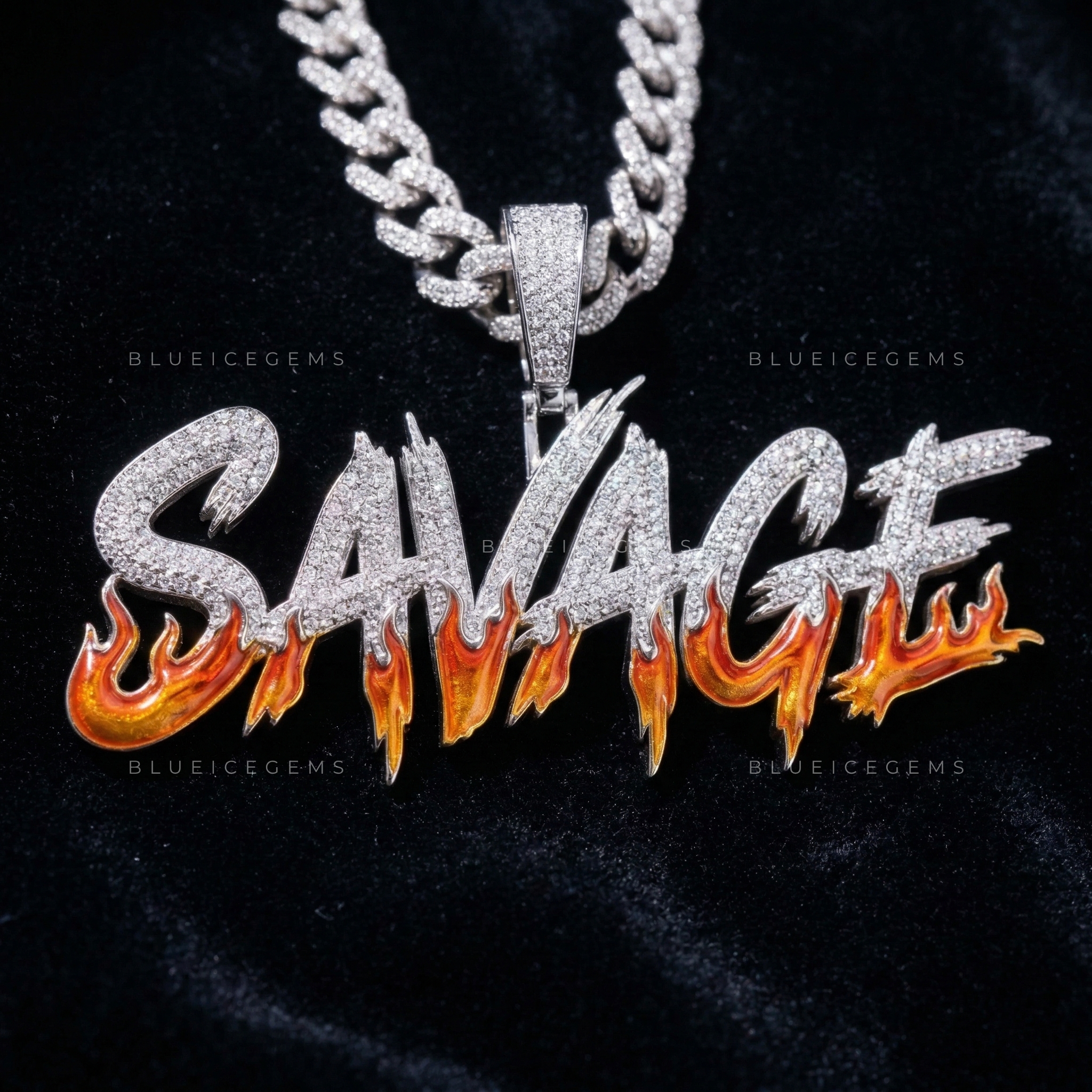 The "SAVAGE" Ignition: Graff-Style Script & Eternal Flame Enamel Sovereign