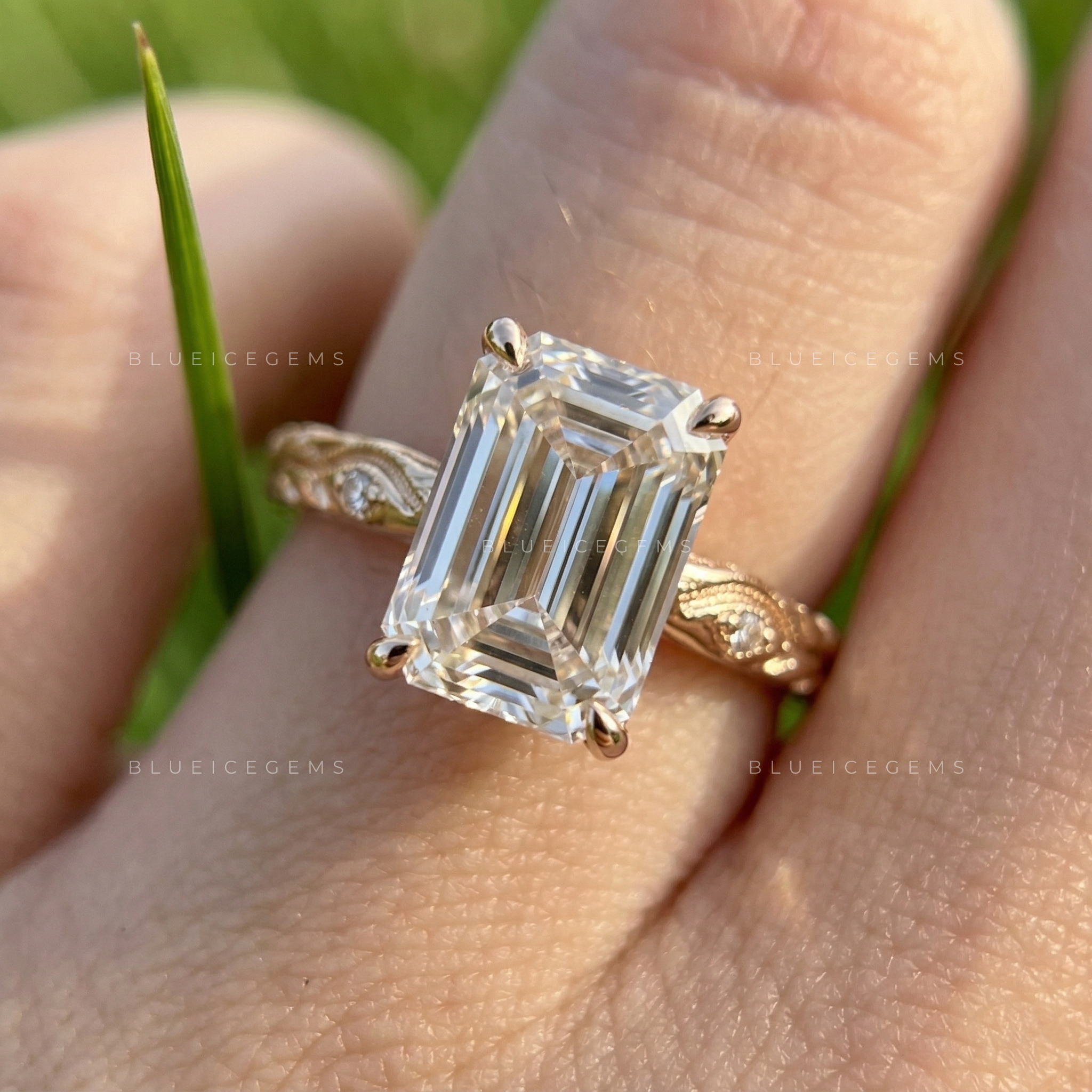 The "Vintage Glam" Emerald Cut Trio: Art Deco Vibes & Modern Edge