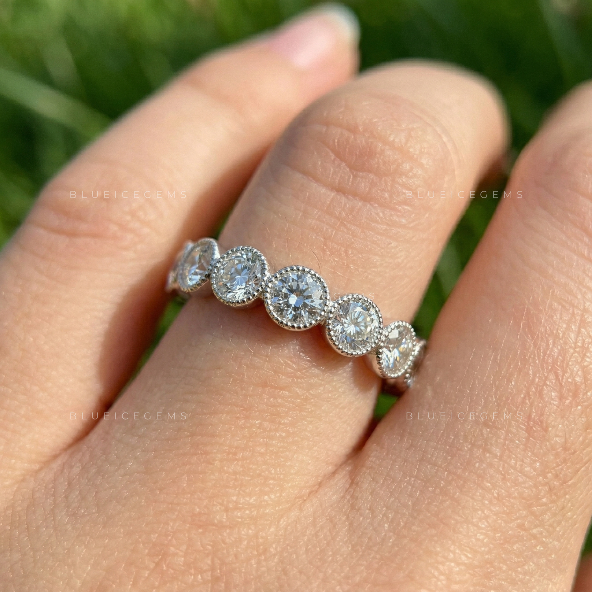 Celestial Radiance Round Brilliant Cut Eternity Band
