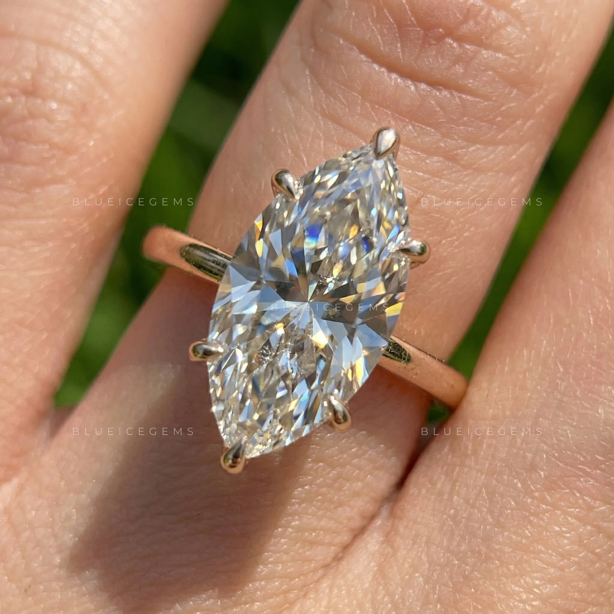 The "Main Character" Marquise Solitaire: Bold 6-Prong Icon Ring