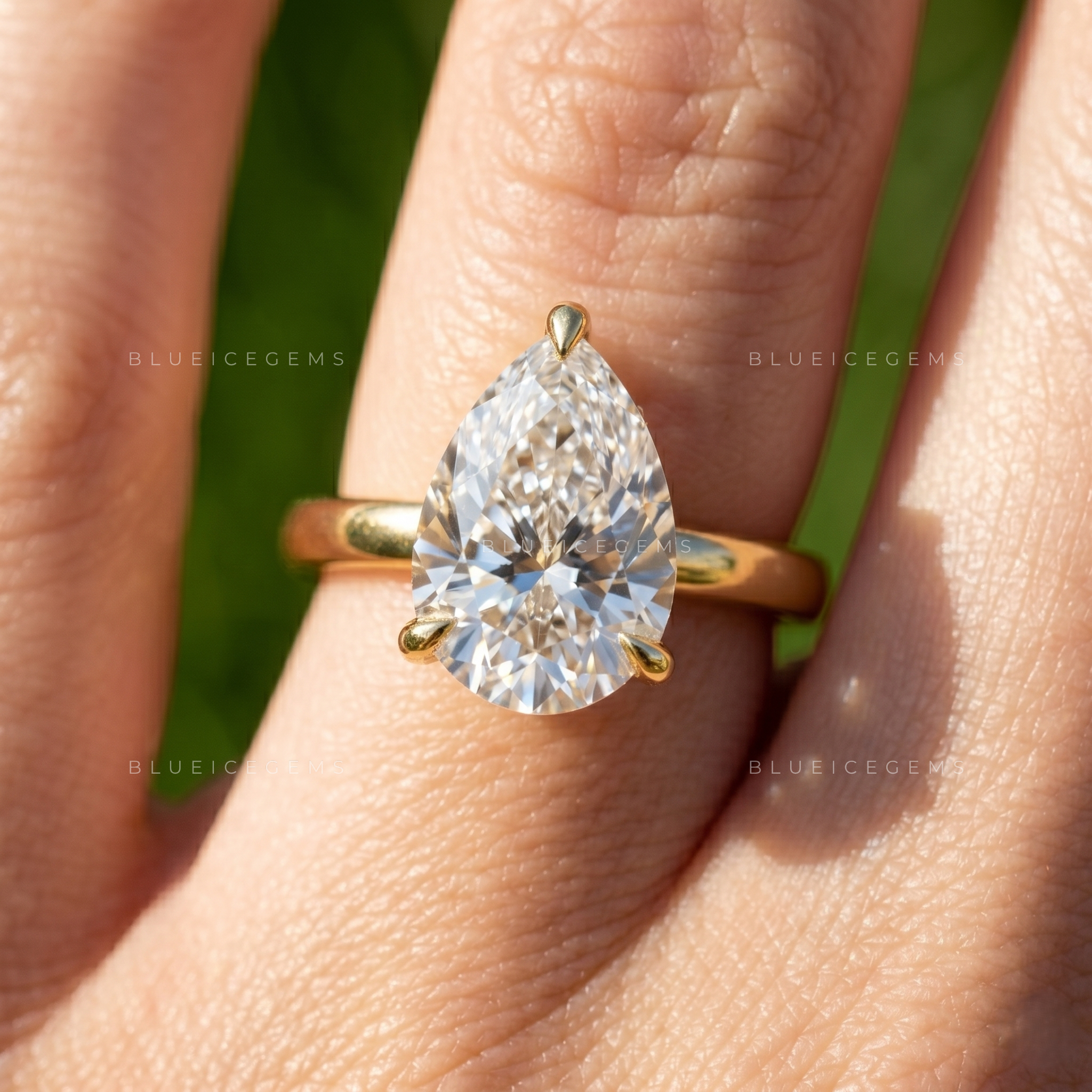 Timeless Grace Pear Cut Classic Silhouette Engagement Ring