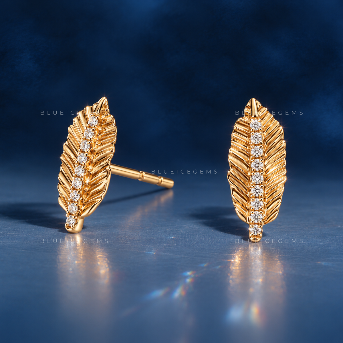 Banana Leaf Stud Earrings