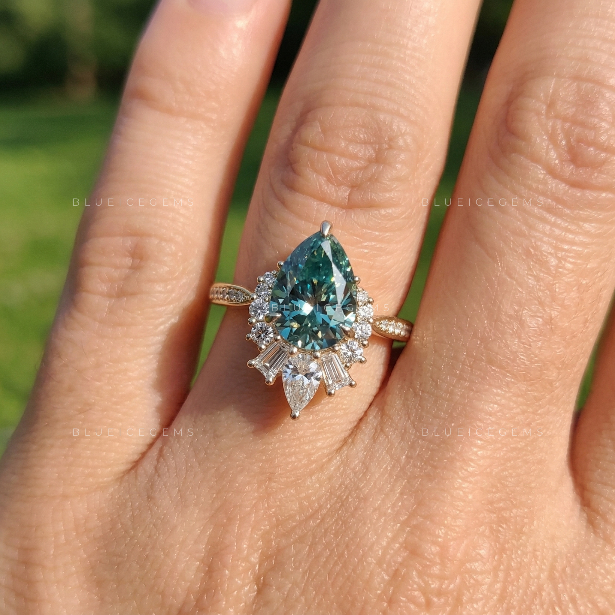 Vintage Pear Cut Engagement Ring