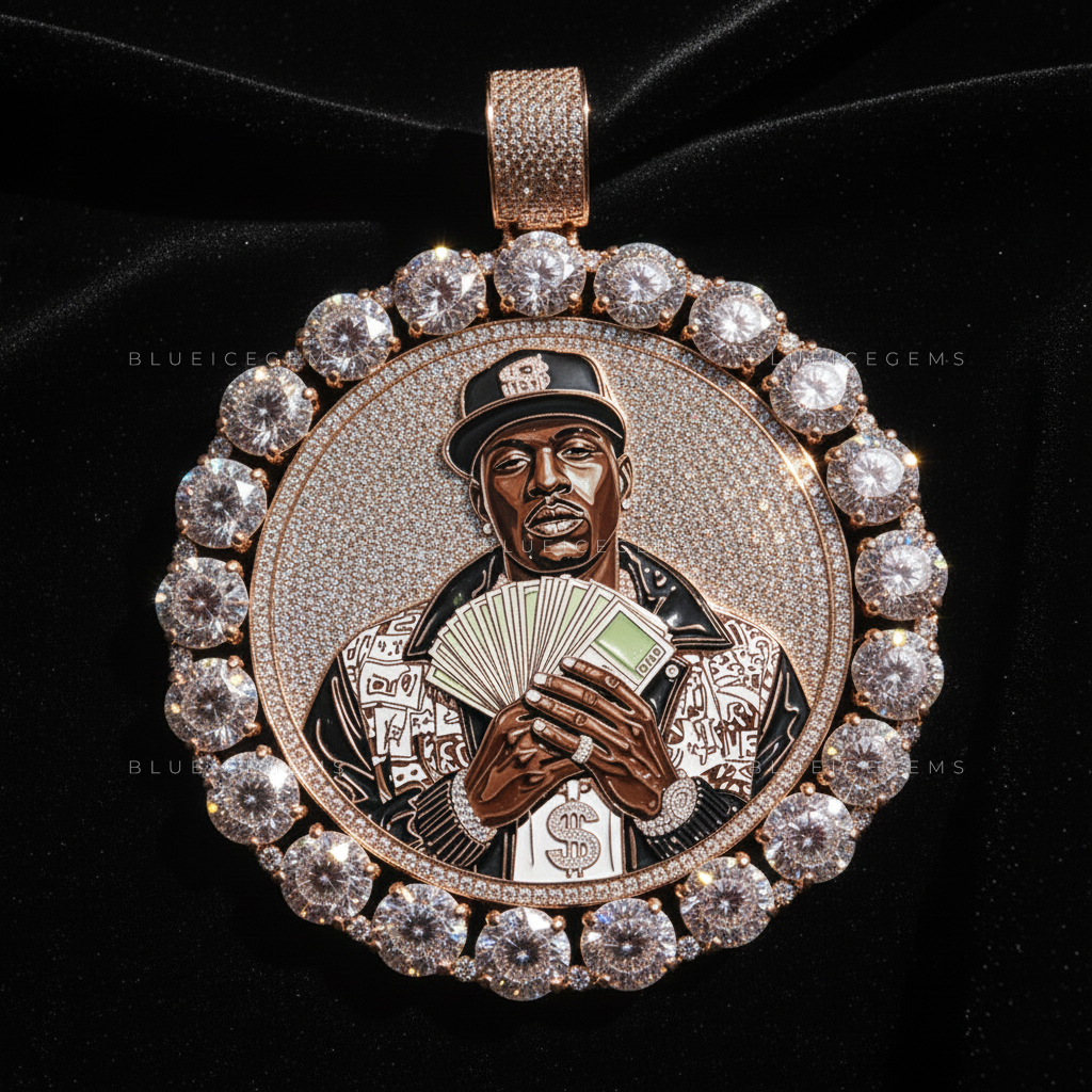 The Imperial Hustle: Rose Gold Solitaire Halo & Diamond Portrait Sovereign