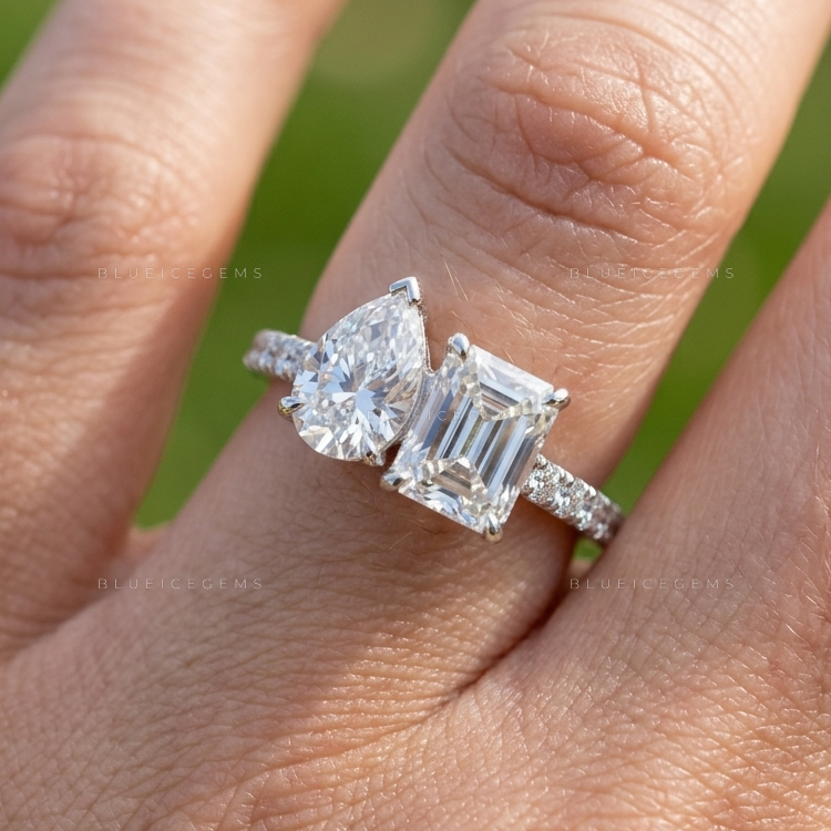 Asymmetric Pear & Radiant Mixed-Shape Luxury Ring