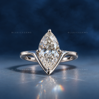 Regal Radiance Marquise Cut Solitaire Engagement Ring