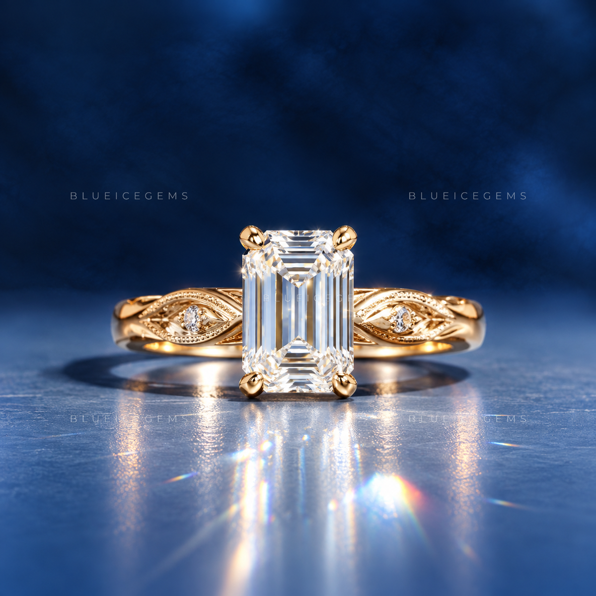The "Vintage Glam" Emerald Cut Trio: Art Deco Vibes & Modern Edge