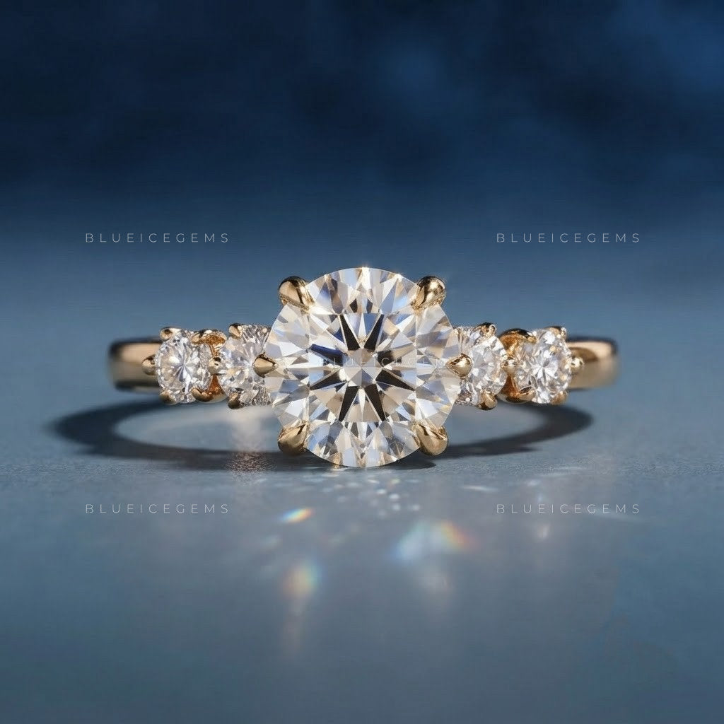 The "Everyday Icon" Dainty Round Brilliant Claw Prong Promise Ring