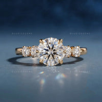 The "Everyday Icon" Dainty Round Brilliant Claw Prong Promise Ring
