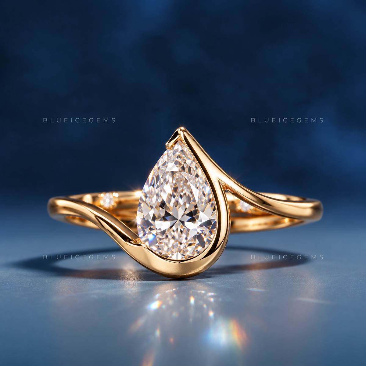 The "Signature Silhouette" Pear Cut Bezel Solitaire: Modern Icon