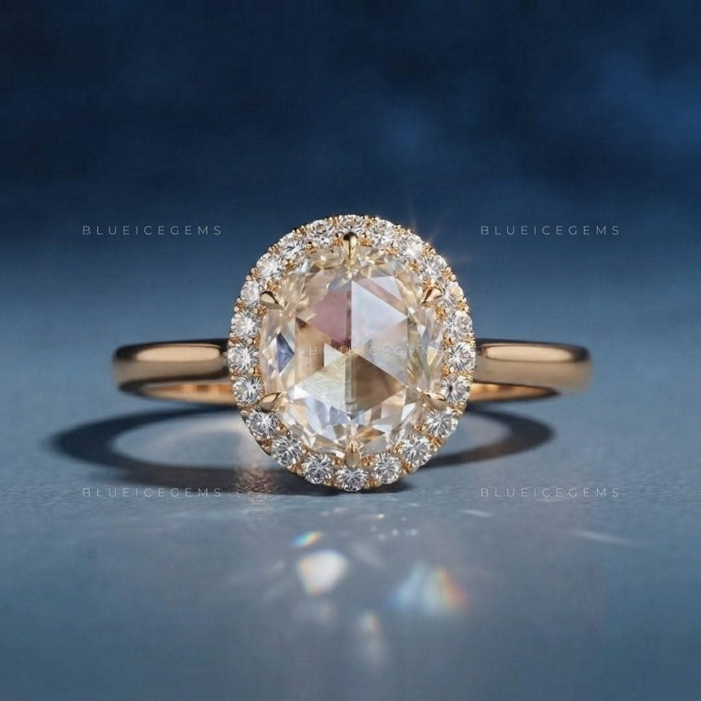 Ethereal Glow Round Rose Cut Halo Ring: The Ultimate Modern Heirloom