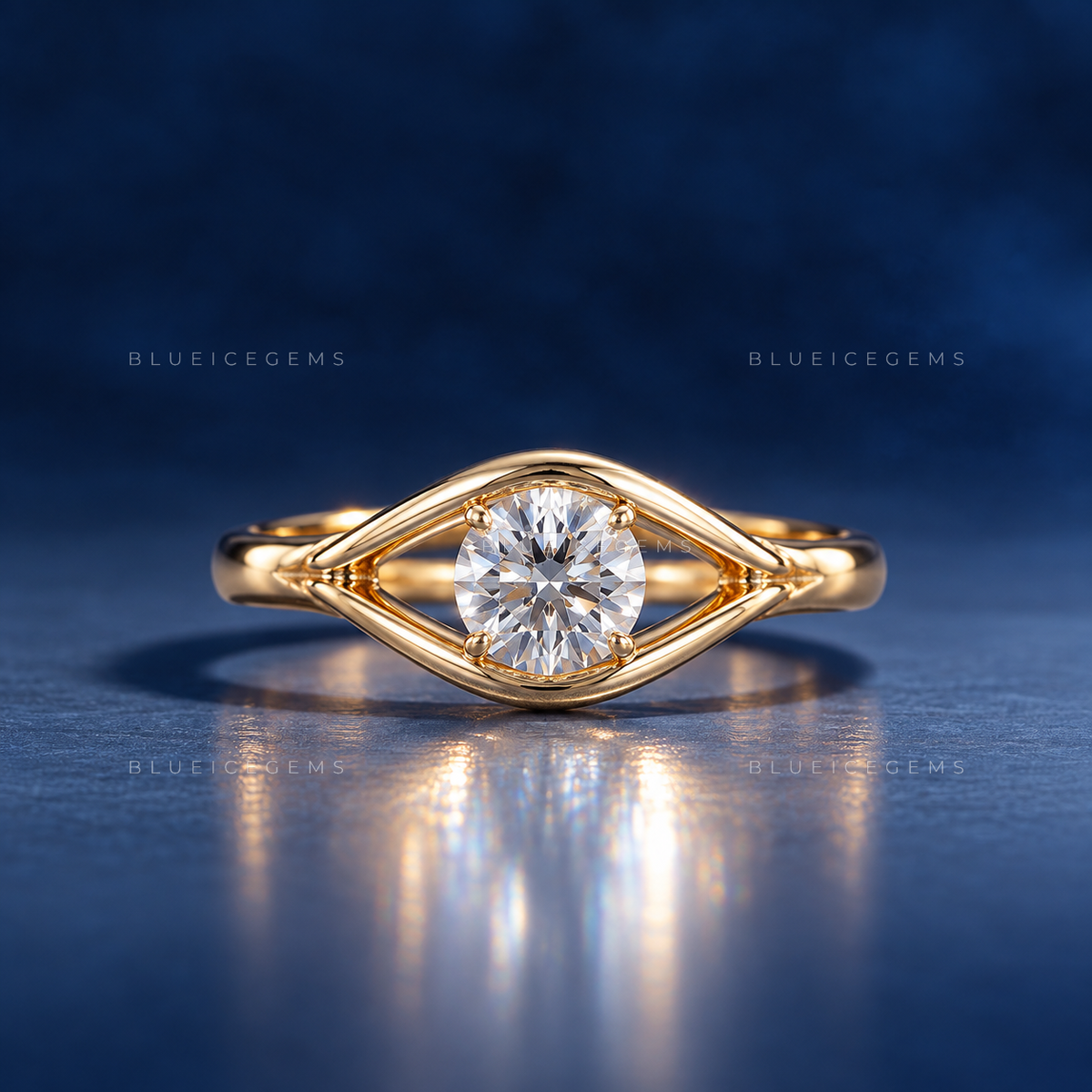 The "Protective Glow" Evil Eye Solitaire: A Modern Round Cut Icon