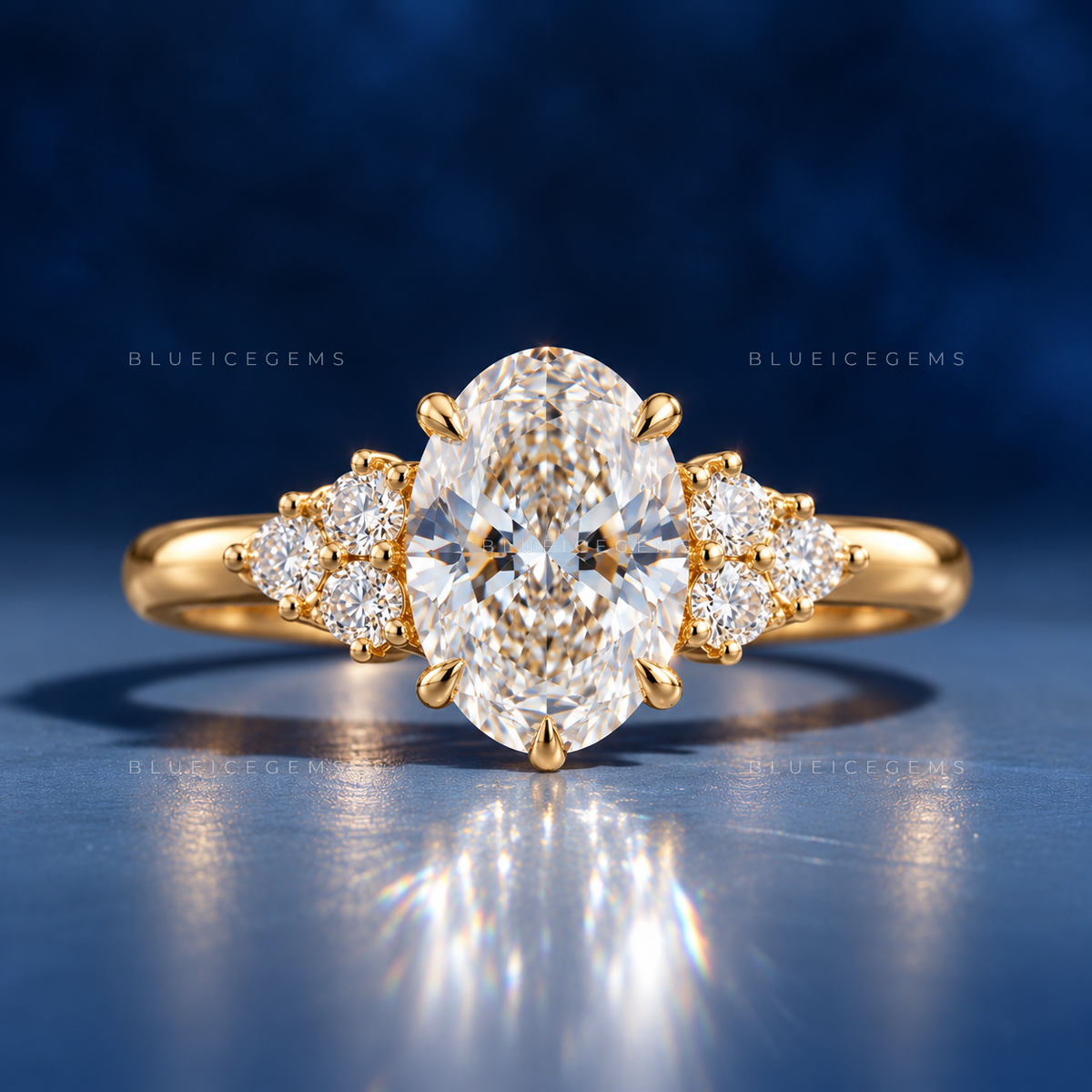 The "Muse" Cluster: A Dreamy Oval Cut Statement Ring