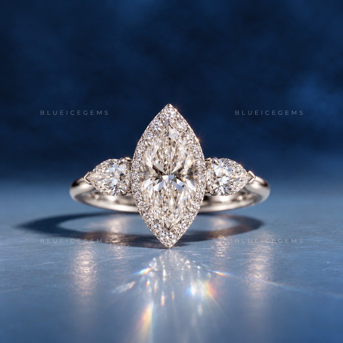 The "Regal Silhouette" Marquise & Pear Trilogy: Iconic Statement Ring