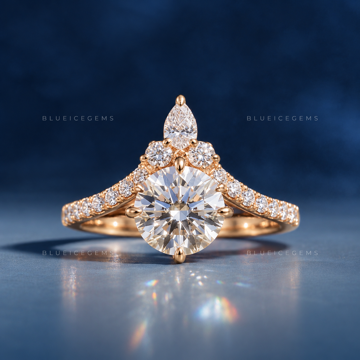 The "Nouveau" Chevron: A Dreamy Round Cut Statement Piece