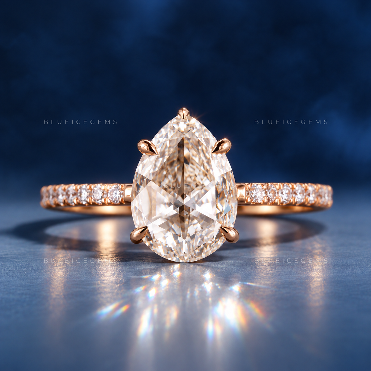 The "Vintage Soul" Pear Rose Cut: Dreamy Artisan Statement Ring