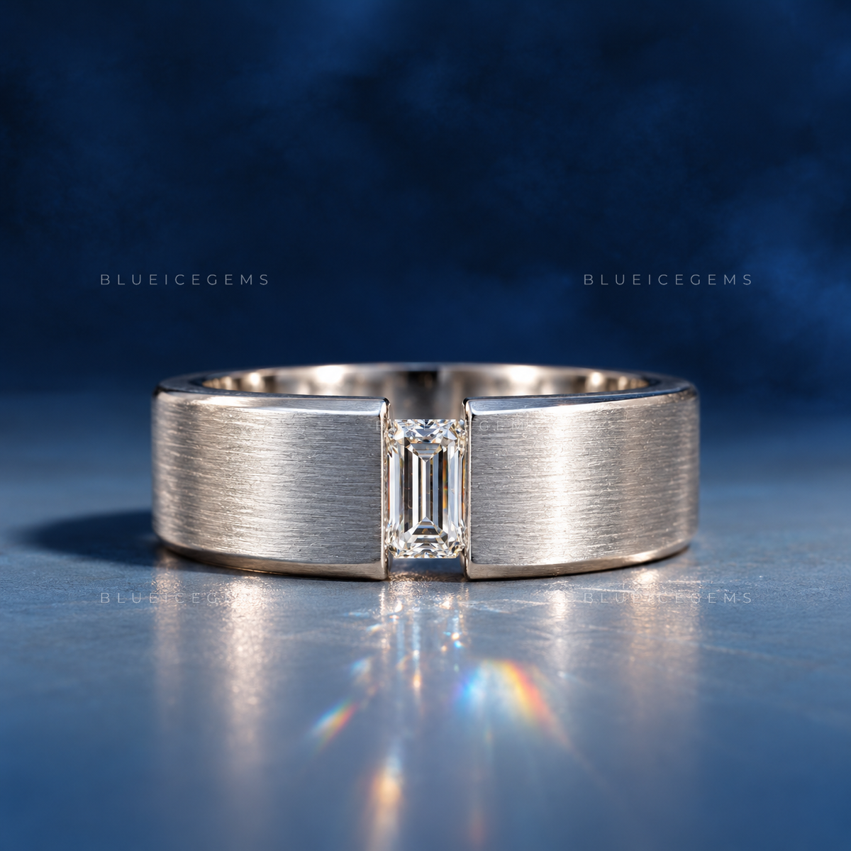 The "Urban Edge" Baguette Solitaire: A Bold Men’s Statement Ring