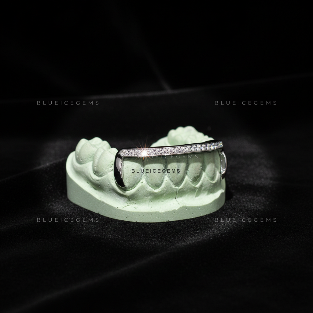 Silver Horizon Diamond Bridge Grillz