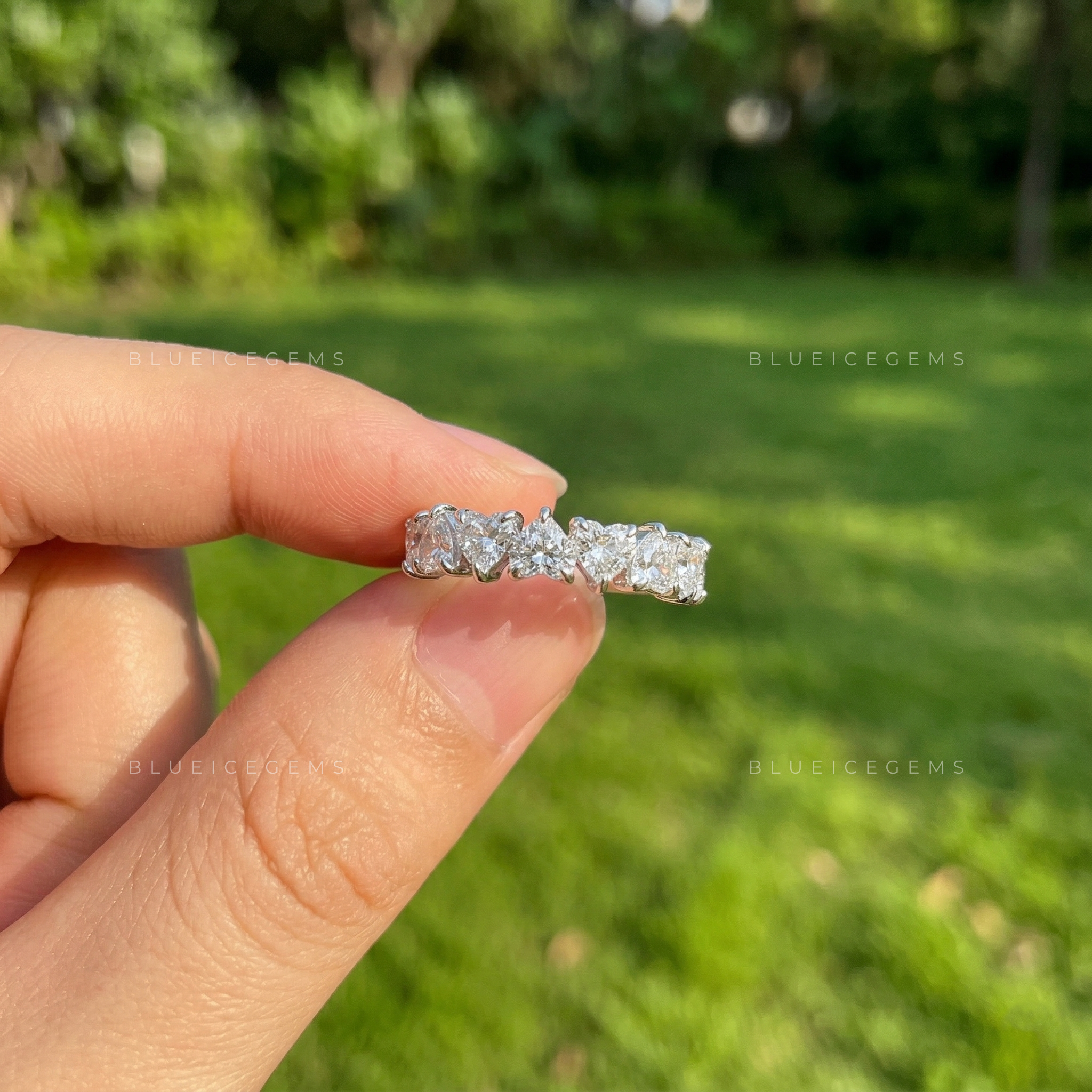 Eternal Devotion Heart Cut Lab-Grown Diamond Eternity Band