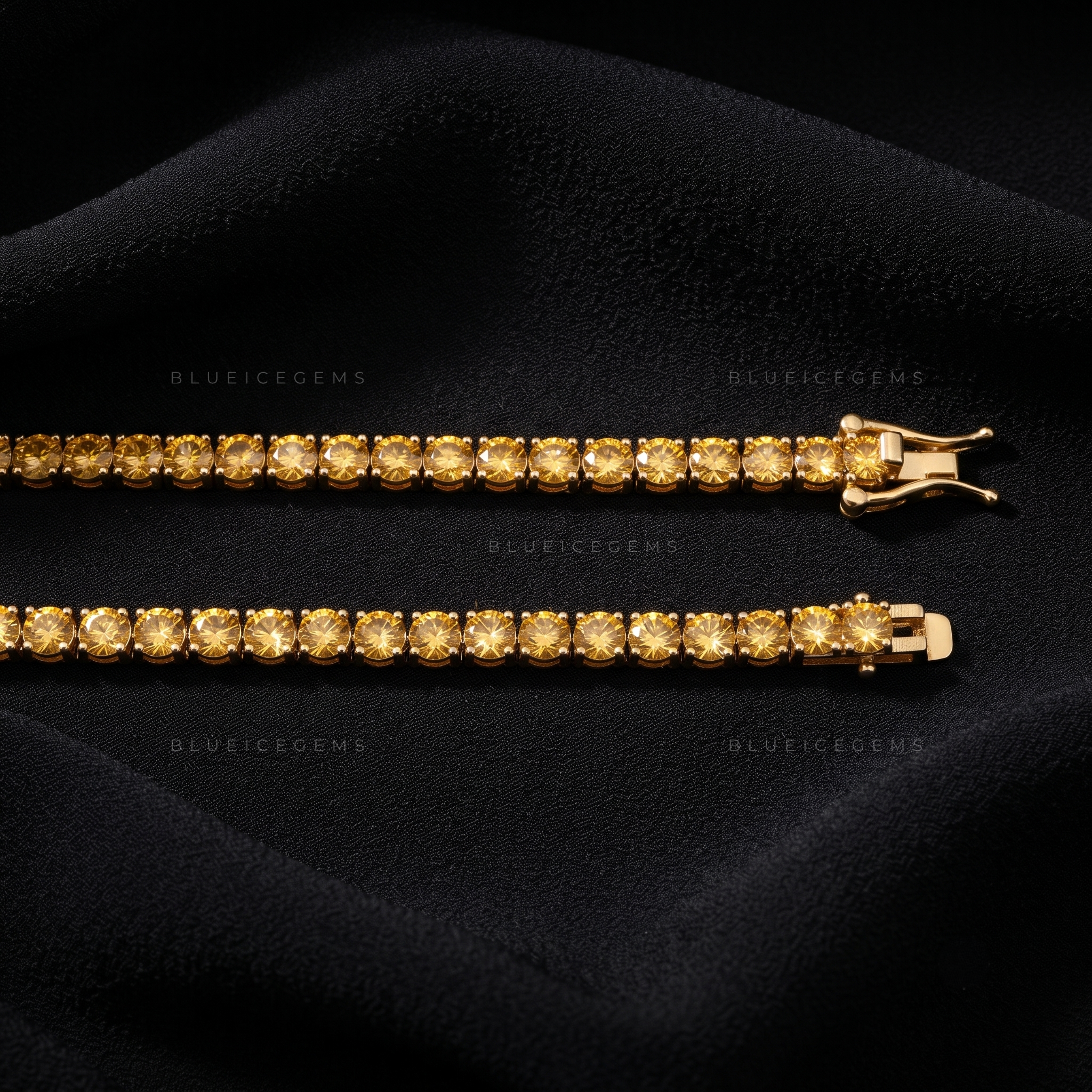 Golden Radiance Tennis Chain
