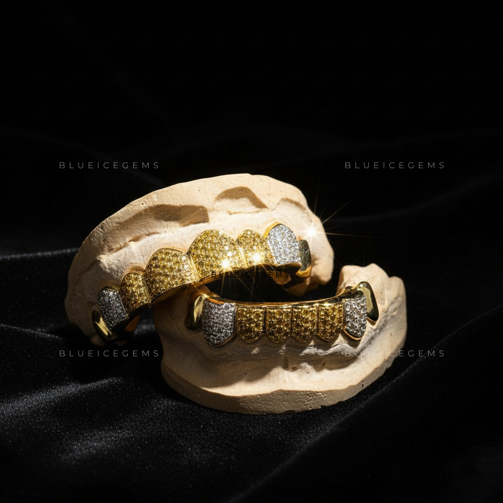 Canary Gilded Shield Full-Set Grillz