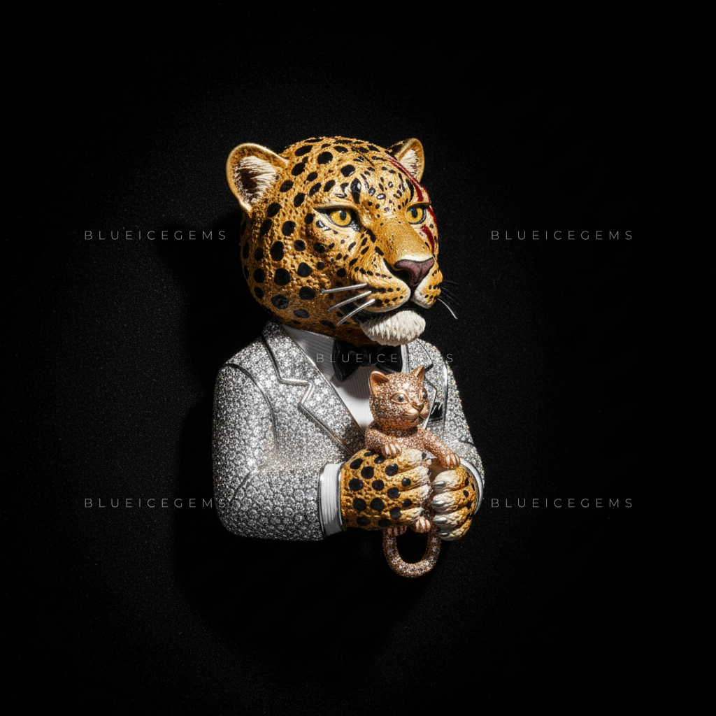 The Gilded Heir: Diamond Tuxedo & Battle-Scarred Leopard Sovereign