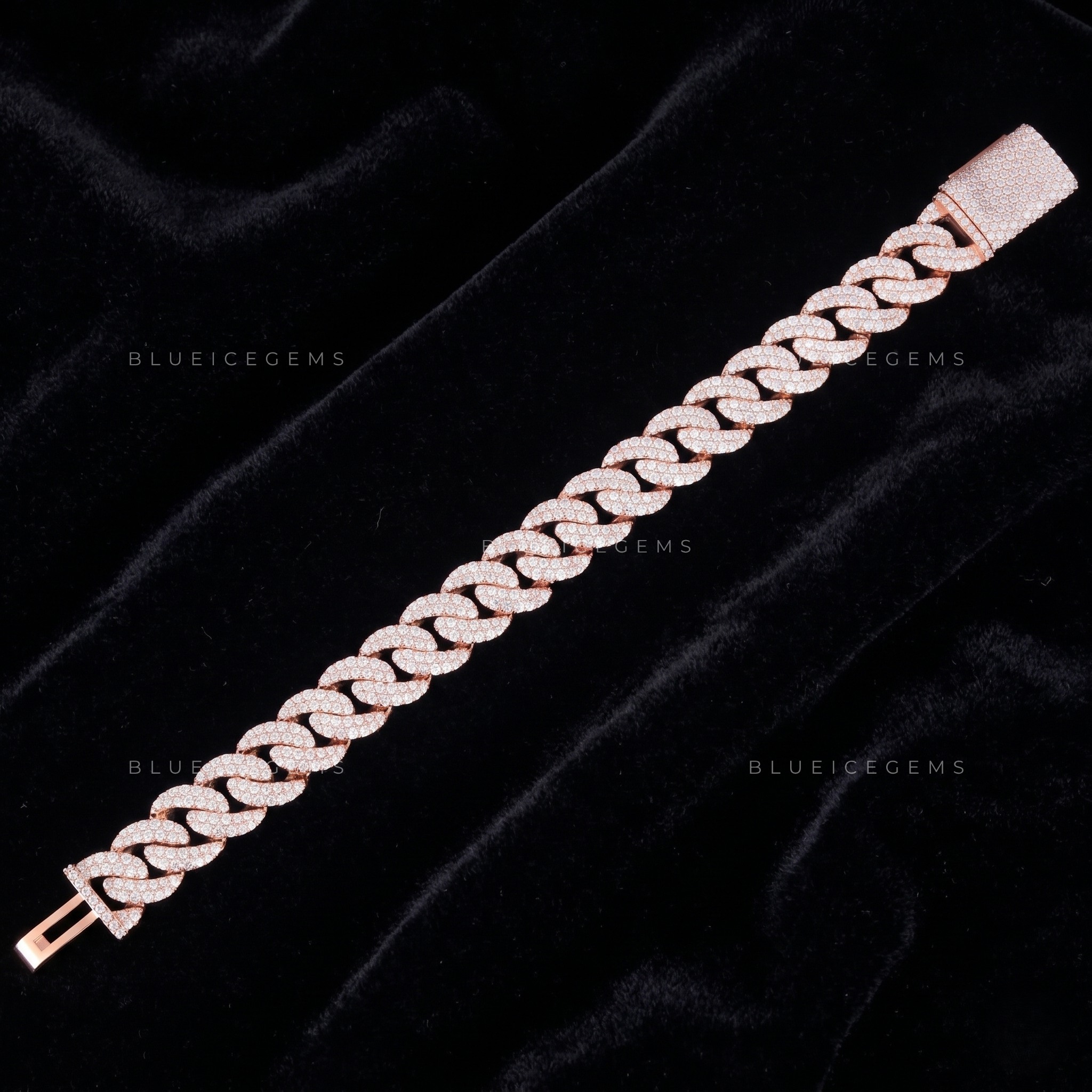 Rose Lustre Heavyweight Iced Miami Cuban Statement