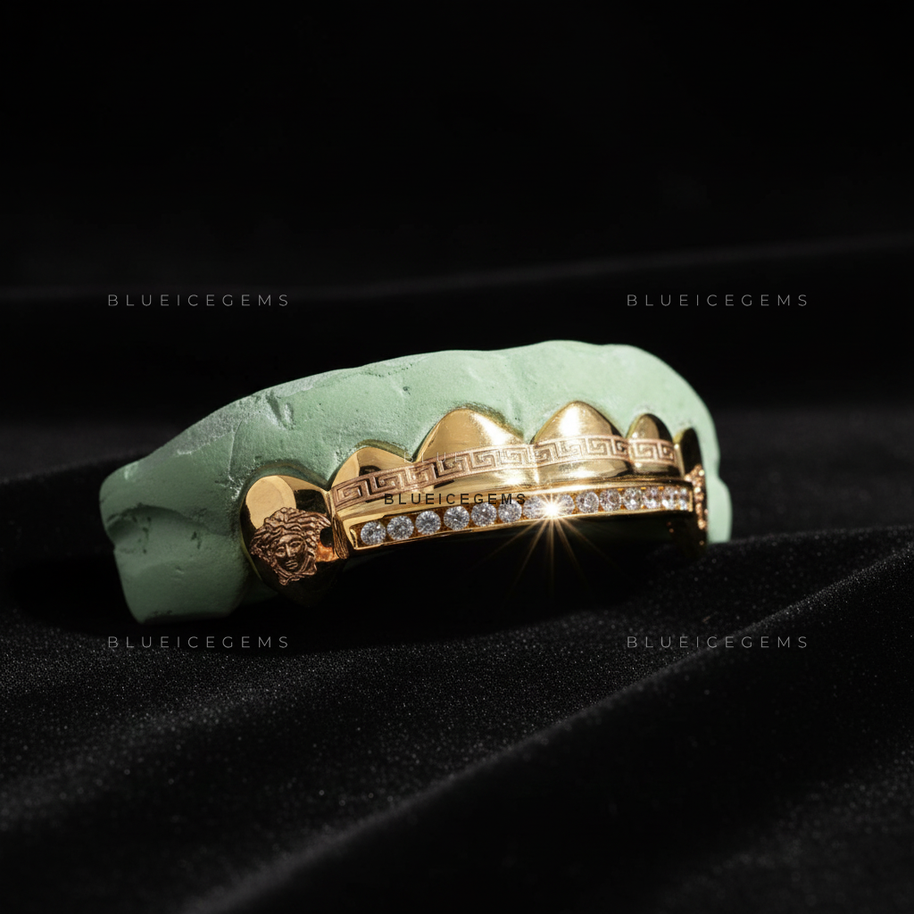 Greek Key Imperial Diamond Bridge Grillz