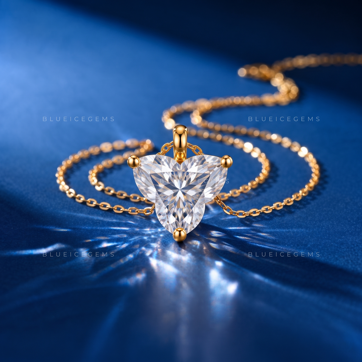 Lotus Cut Solitaire Diamond Pendant