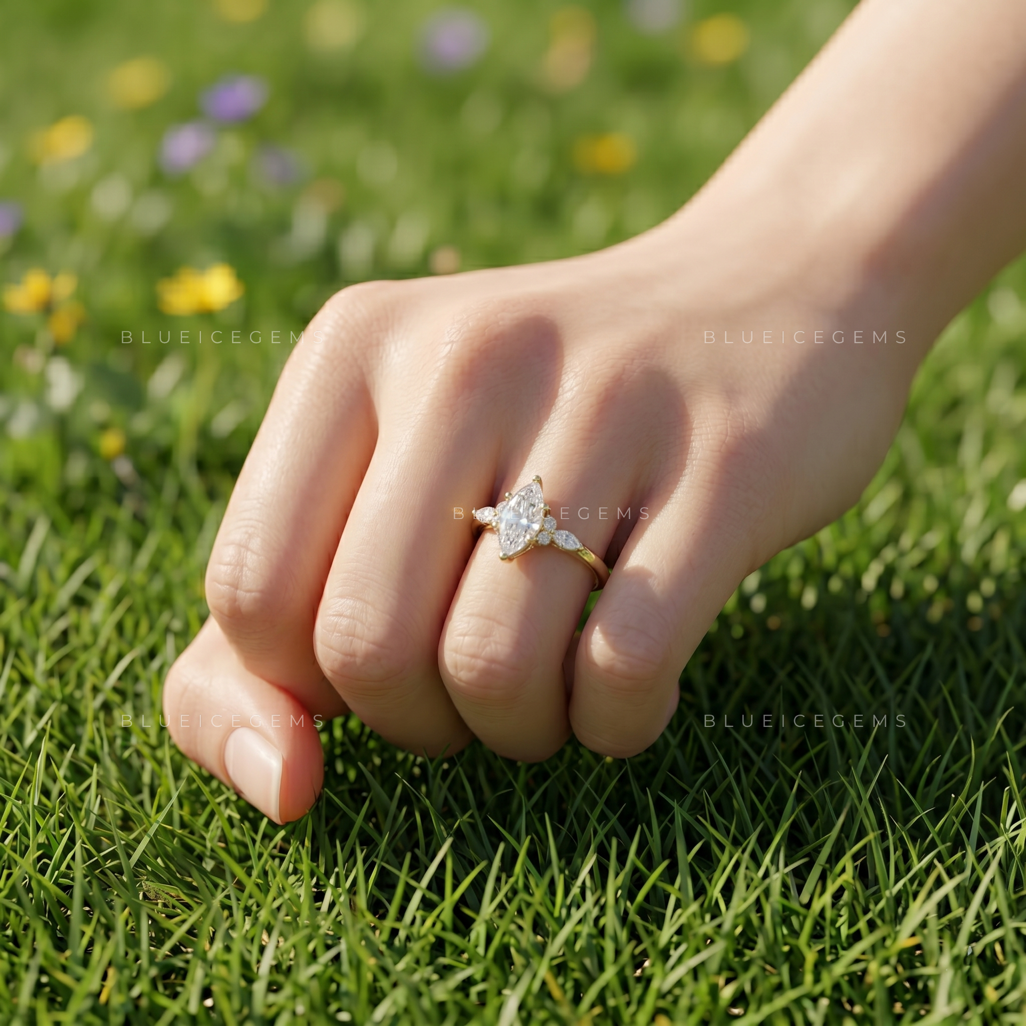 Celena Pear Cut Certified Halo Solitaire Engagement Ring