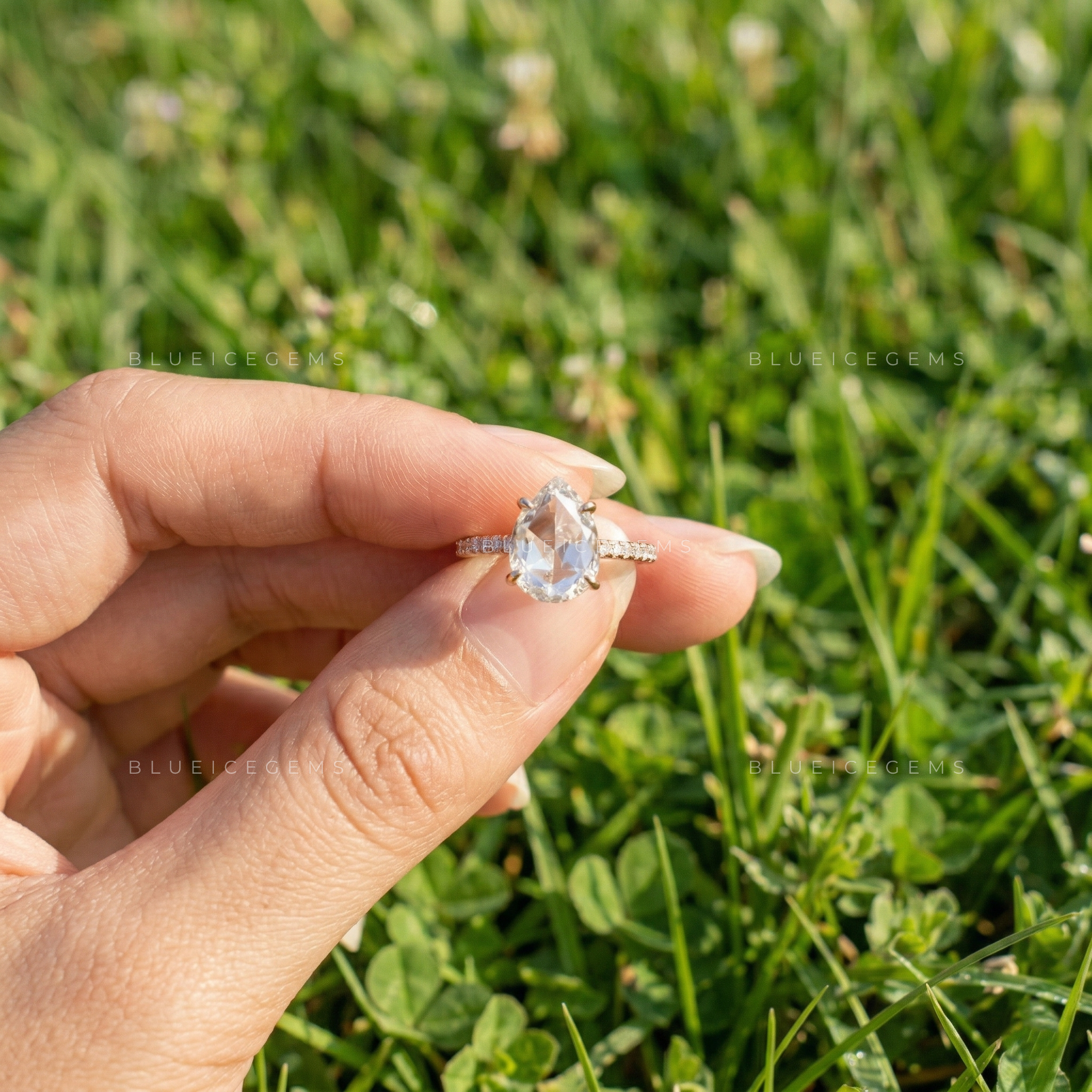 The "Vintage Soul" Pear Rose Cut: Dreamy Artisan Statement Ring