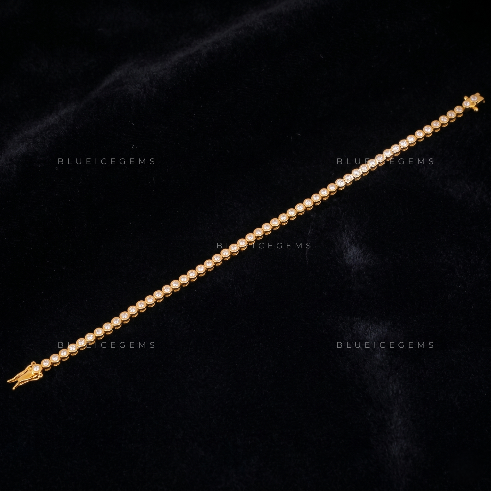 Golden Halo 5mm Bezel-Set Iced Tennis Masterpiece