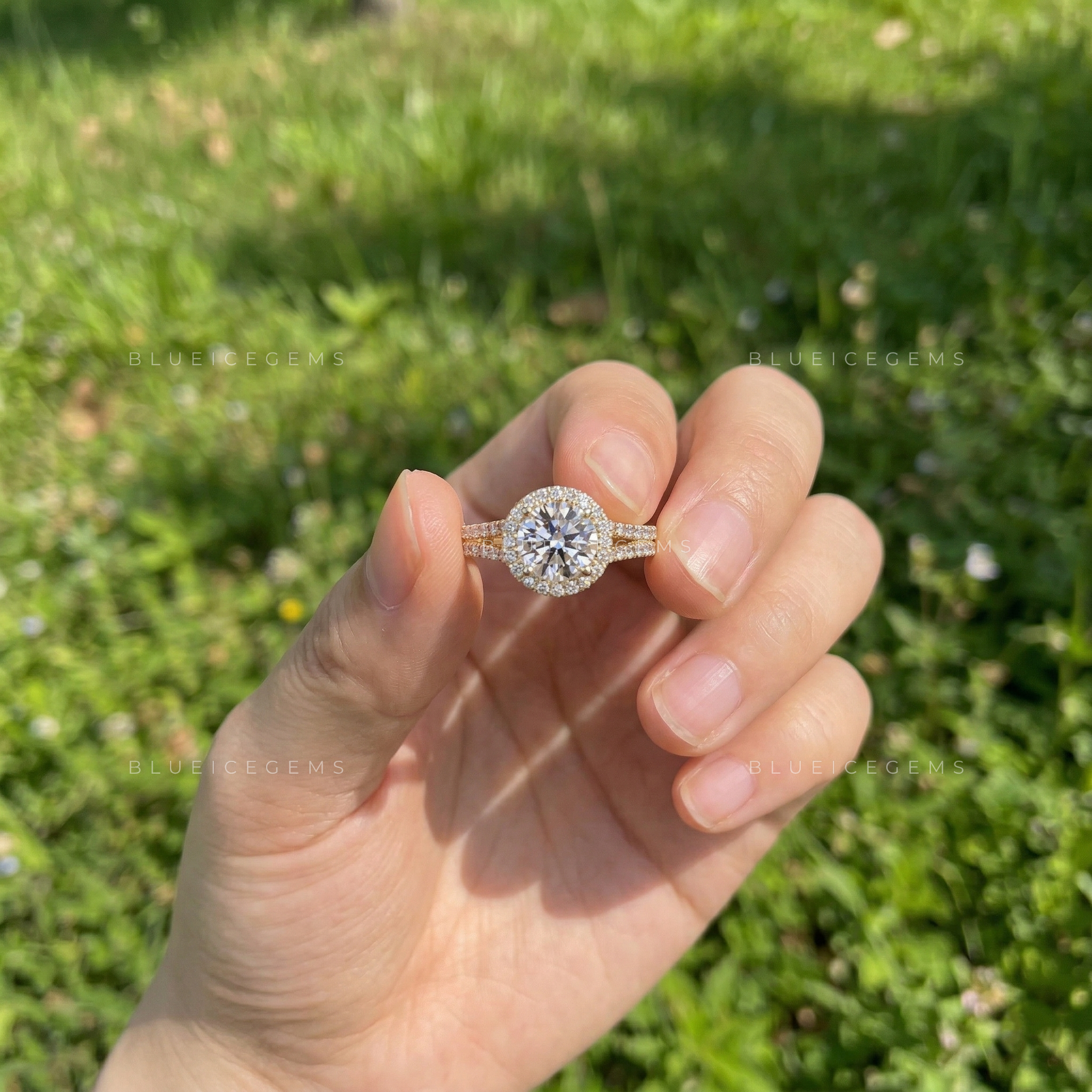 The "Star-Crossed" Halo: Dreamy Split Shank Ring for Modern Icons