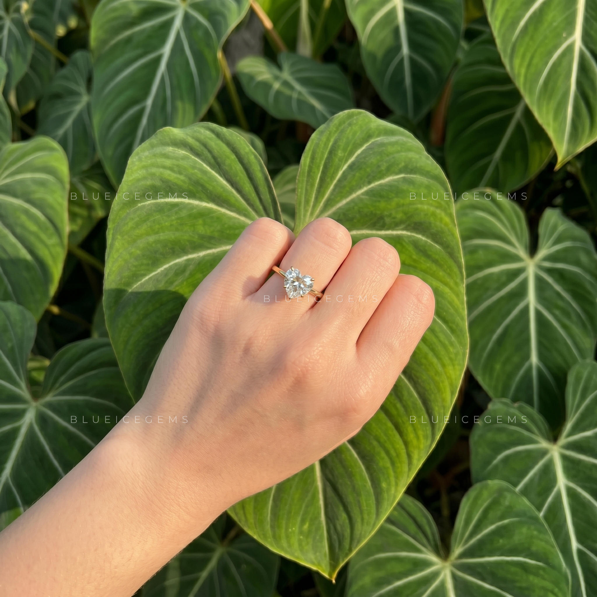 Pure Devotion Heart Cut Solitaire Engagement Ring